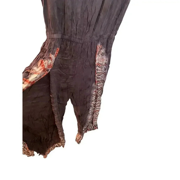 Young Fabulous & Broke Brown Sleeveless Tie Dye Flowy Split Leg Jumpsuit Size S - Picture 3 of 5